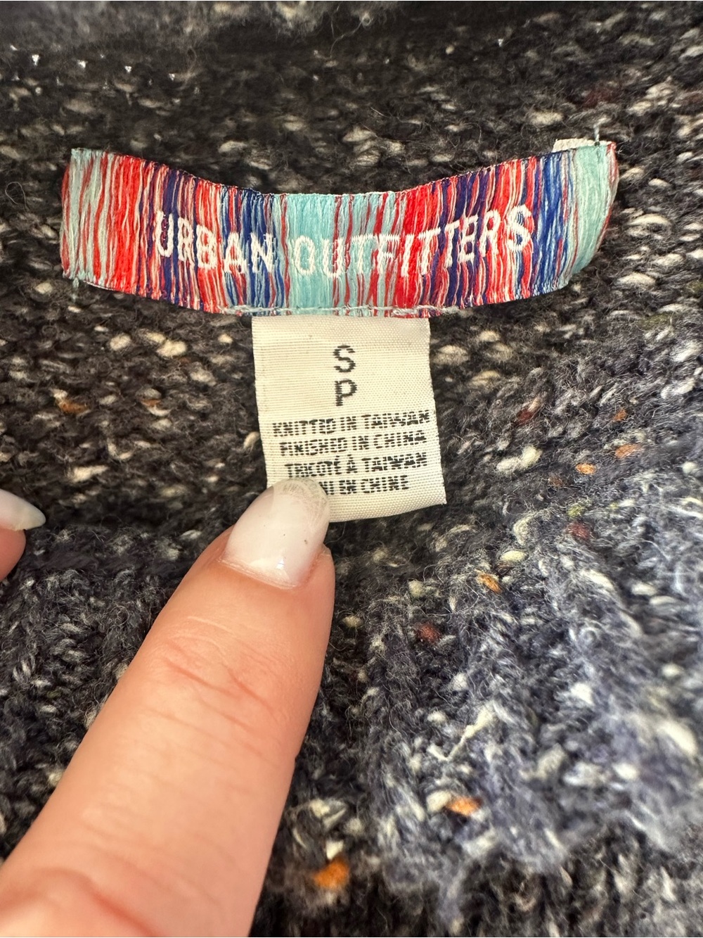 Urban Outfitters Smiley Face Oversized Cozy Knit Sweater - Picture 7 of 8